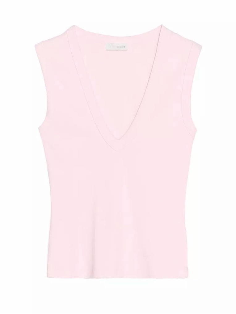 Zara Pink V Neck Top